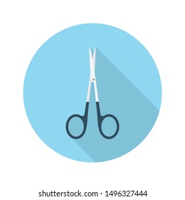 scissor glyph flat vector icon