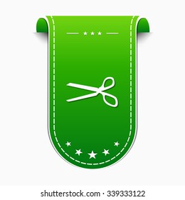 Scissor Green Vector Icon Design