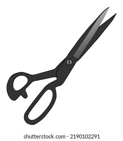 La tijera para el vector de corte de pelo