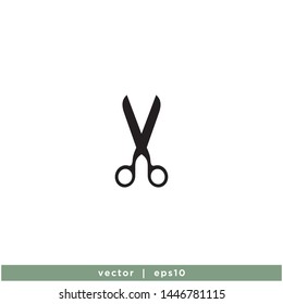 scissor or haircut icon symbol barbershop logo template