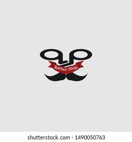 scissor or haircut icon symbol barbershop logo. vector template design.
