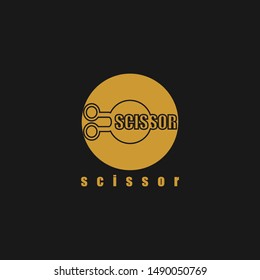scissor or haircut icon symbol barbershop logo. vector template design.