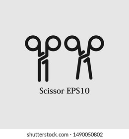 scissor or haircut icon symbol barbershop logo. vector template design.
