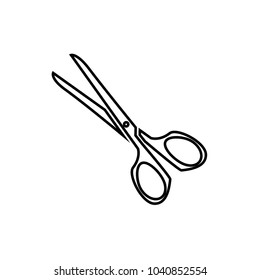 Scissor haircut style icon 