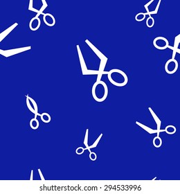 Scissor and Hairdressing Hand Drawn Seamless Pattern