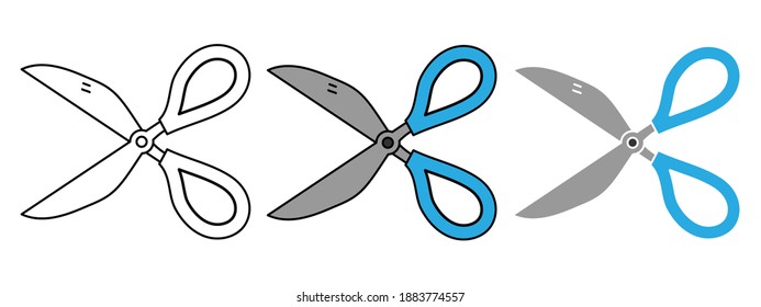Schere, handgezeichnet, Vektorgrafik