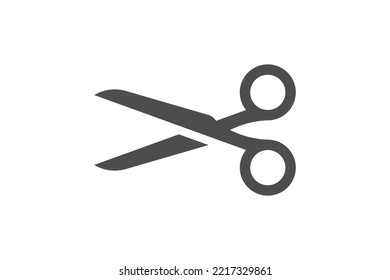 Scissor icon black color on white background