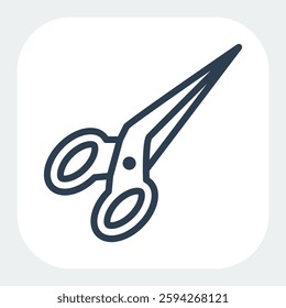 scissor icon in black line style