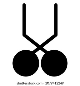 Scissor icon with black outline style