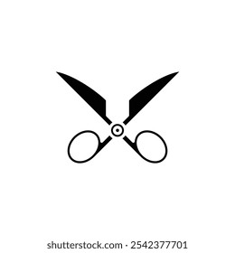 Scissor icon Black and white outline vector