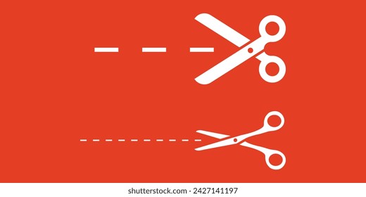 Scissor icon. Cut symbol. Scissors cut icon page symbol App, Logo, Web, UI. Blade scissors icon Vector illustration Concept.