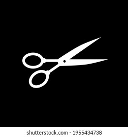 Scissor icon with dark background simple vector perfect illustration