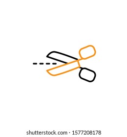 scissor icon design template vector