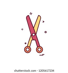 Scissor icon design vector 