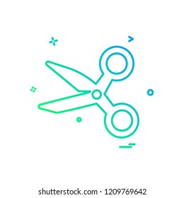 Scissor icon design vector