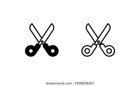 Scissor icon design with white background stock illustration