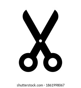 Schere Symbol im flachen Stil. Cut-Ausrüstung, Vektorgrafik auf weißem, isoliertem Hintergrund. Cutter Business Konzept.