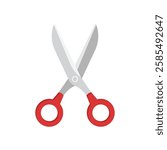Scissor icon in flat style. Cutting hair equipment vector illustration on isolated background. Hairdressing sign business concept.