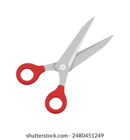 Scissor icon in flat style. Cutting hair equipment vector illustration on isolated background. Hairdressing sign business concept.