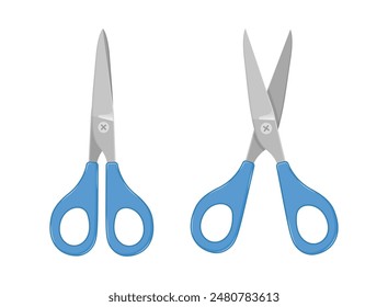 Scissor icon in flat style. Cutting hair equipment vector illustration on isolated background. Hairdressing sign business concept.