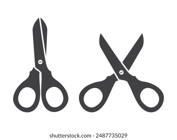 Scissor icon in flat style. Cutting hair equipment vector illustration on isolated background. Hairdressing sign business concept.