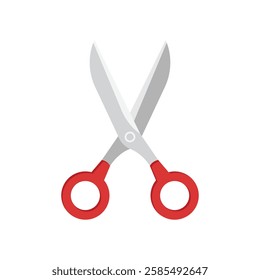 Scissor icon in flat style. Cutting hair equipment vector illustration on isolated background. Hairdressing sign business concept.