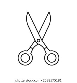 Scissor icon in flat style. Cutting hair equipment vector illustration on isolated background. Hairdressing sign business concept.