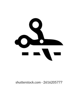 Scissor icon in flat style. Cutting hair equipment illustration on isolated background. Hairdressing sign business concept.