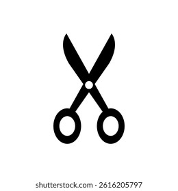 Scissor icon in flat style. Cutting hair equipment illustration on isolated background. Hairdressing sign business concept.