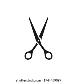 Scissor icon flat vector illustration