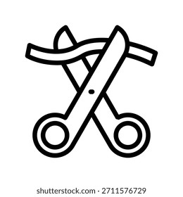 Plantilla de diseño de Vector de ilustración de icono de tijera