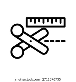 Plantilla de diseño de Vector de ilustración de icono de tijera