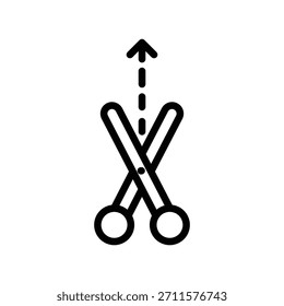 Plantilla de diseño de Vector de ilustración de icono de tijera