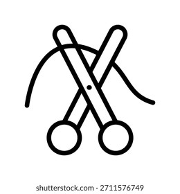 Plantilla de diseño de Vector de ilustración de icono de tijera