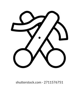 Plantilla de diseño de Vector de ilustración de icono de tijera