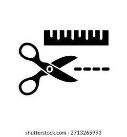 Plantilla de diseño de Vector de ilustración de icono de tijera