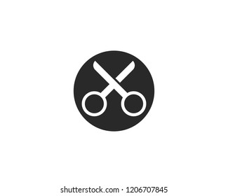 Scissor icon ilustration vector template