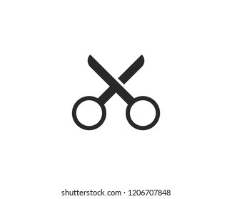 Scissor icon ilustration vector template