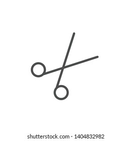 Scissor icon isolated on white background. Cut tool symbol modern simple vector icon for website or mobile app