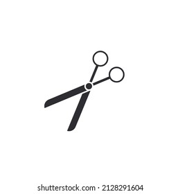 scissor icon isolated on white