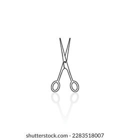 Gráficos vectoriales aislados con icono de Scissor