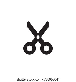 Scissor icon, isolated vector on white background.