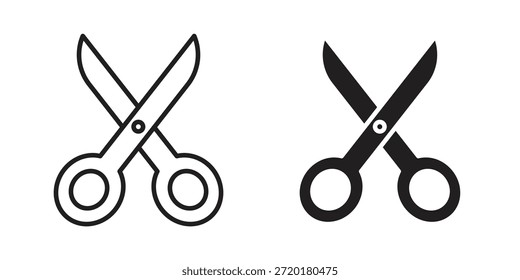 Scissor icon in line design. Simple icon vector