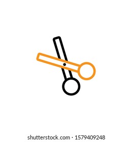 scissor icon. Line design template