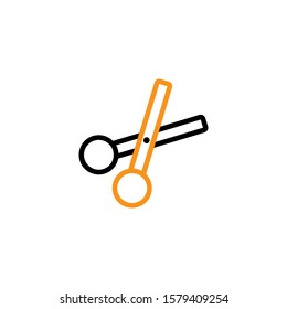 scissor icon. Line design template