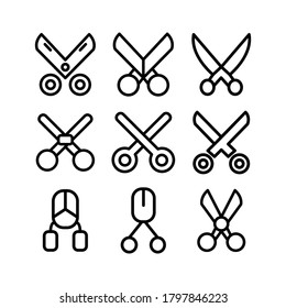 scissor icon or logo isolated sign symbol vector illustration - Collection of high quality black style vector icons
