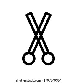 scissor icon or logo isolated sign symbol vector illustration - high quality black style vector icons
