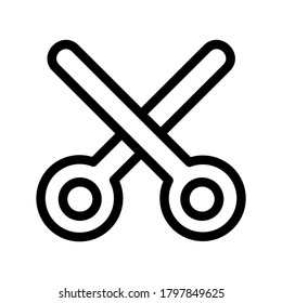 scissor icon or logo isolated sign symbol vector illustration - high quality black style vector icons
