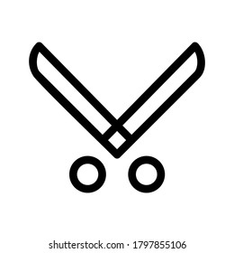 scissor icon or logo isolated sign symbol vector illustration - high quality black style vector icons
