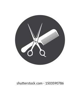 scissor icon logo vector illustration template